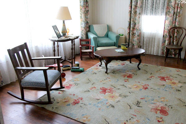 Living room rocker & easy chair at Clinton Birthplace Home. Hope, AR.