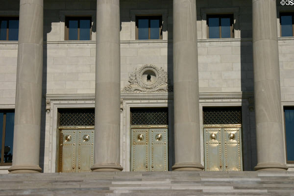 Bronze doors of Arkansas State Capitol. Little Rock, AR.