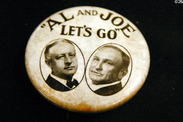 Al Smith & Joe Robinson Presidential campaign buttons in Old State House Museum. Little Rock, AR.
