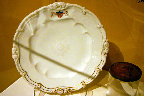 James Knox Polk presidential porcelain (c1848). Little Rock, AR.