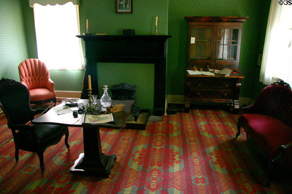 Sitting room in James McVicar house (c1848) at Historic Arkansas Museum. Little Rock, AR.