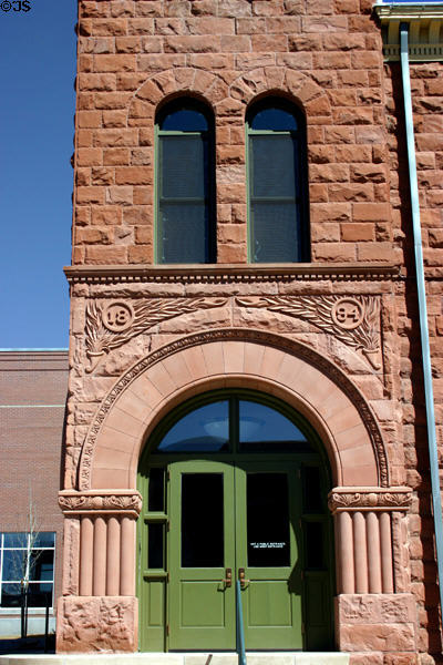 County Courthouse carved portal. Flagstaff, AZ.