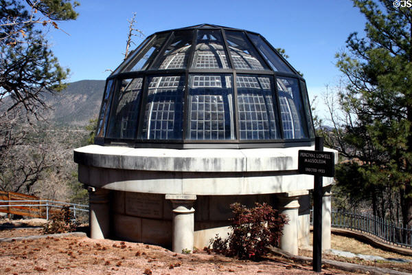 Percival Lowell (1855-1916) mausoleum at Lowell Observatory. Flagstaff, AZ.