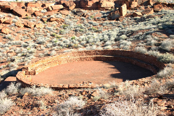 Ceremonial circle at Wupatki National Monument. AZ.