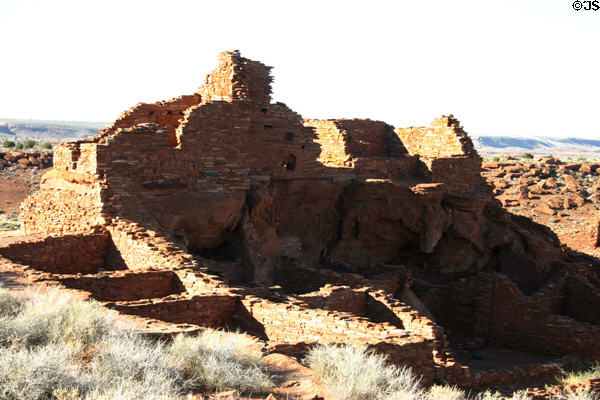 Abandoned village site at Wupatki National Monument. AZ.