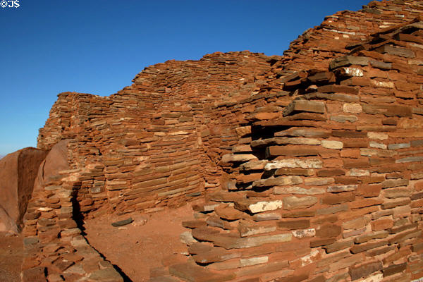 Ruins of walls at Wupatki National Monument. AZ.