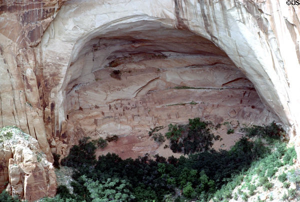 Navajo National Monument cave with ancient village. AZ.