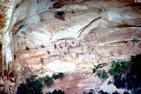 Navajo National Monument close-up of cave with ancient village. AZ.