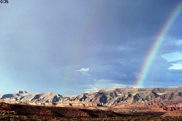 Double rainbow at Monument Valley. AZ.