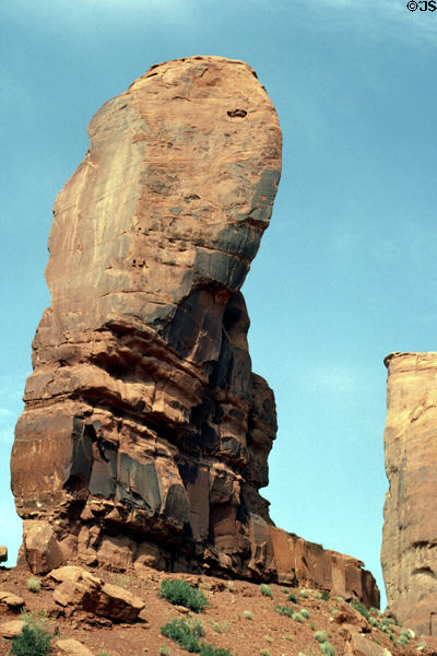 Monument Valley pinnacle in shape of thumb. AZ.