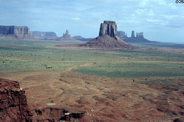 Monument Valley Navajo Nation Park overview. AZ.