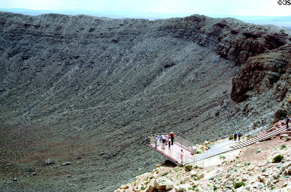 Meteor Crater blasted into earth by impact. AZ.