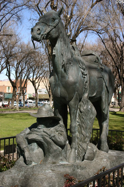 Cowboy at Rest sculpture by Solon Hannibal Borglum. Prescott, AZ.