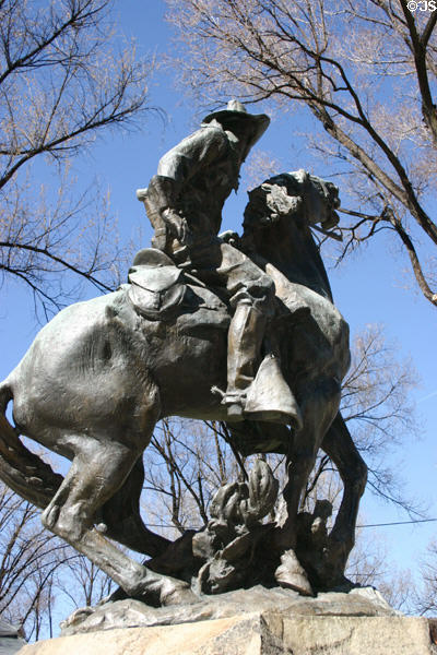 Roughrider bronze sculpture by Solon Hannibal Borglum. Prescott, AZ.