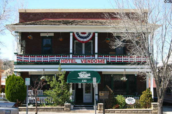 Vendome Hotel (1920s) (230 S. Cortez St.) opened as a sanatorium. Prescott, AZ. On National Register.