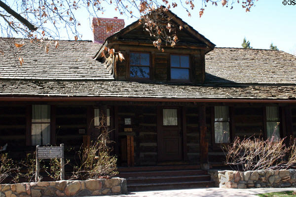 Log cabin which was Arizona Governor's Mansion (1865) when Prescott was territorial capital at Sharlot Hall Museum. Prescott, AZ.