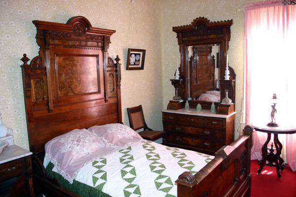 Bedroom suite in Victorian building at Sharlot Hall Museum. Prescott, AZ.