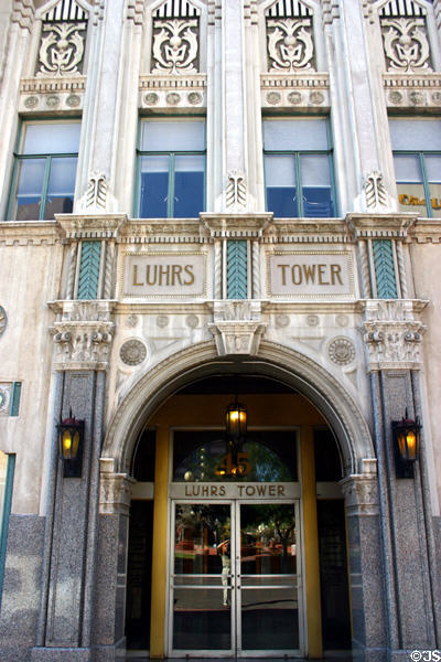 Art Deco entrance of Luhrs Tower. Phoenix, AZ.