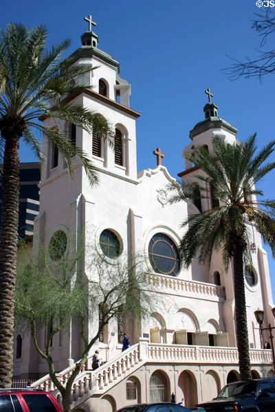 St Mary's Catholic Church (1903) (360 E Monroe). Phoenix, AZ. Style: Mission Revival. Architect: R.A. Gray & George Gallagher.