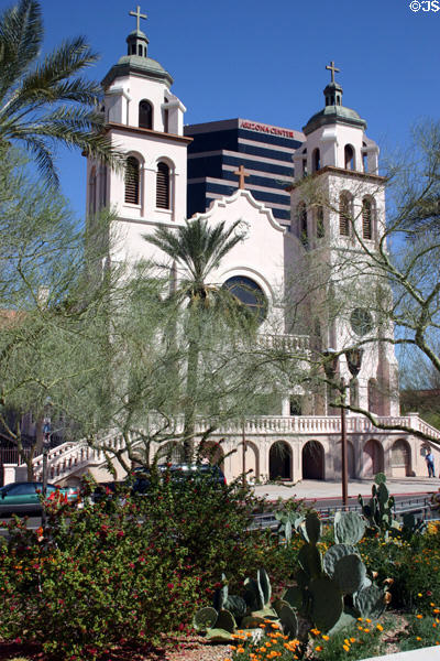 Cactus garden by St. Mary's Catholic Church. Phoenix, AZ.