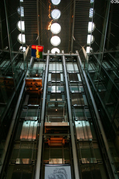 Elevators of Phoenix Central Library. Phoenix, AZ.