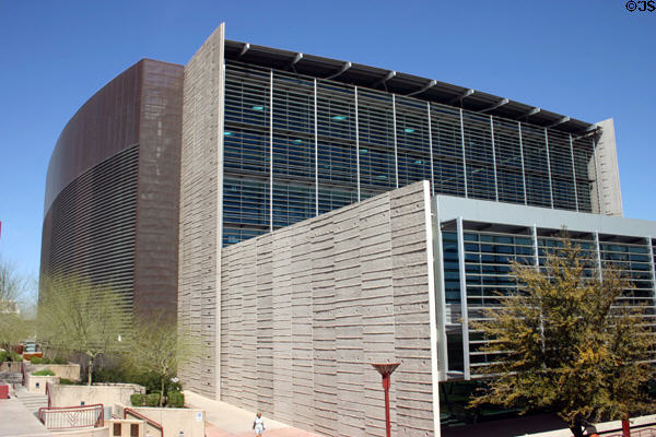 Southern face of Phoenix Central Library. Phoenix, AZ.