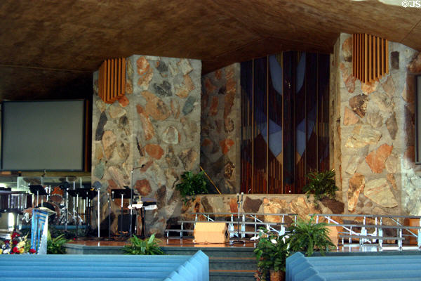 Rock alter of First Christian Church. Phoenix, AZ.