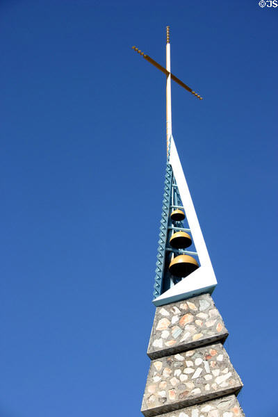 Bell tower tip of First Christian Church. Phoenix, AZ.