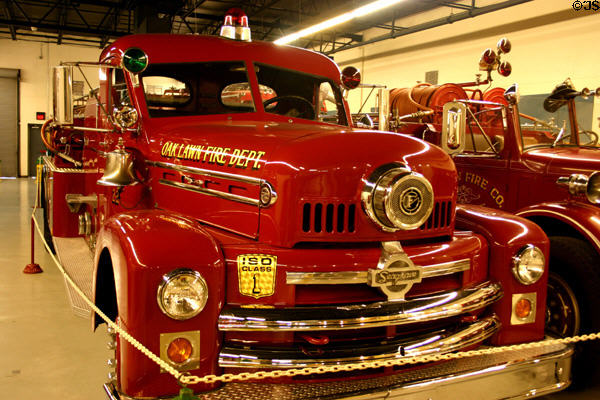 Seagrave Quad Fire Engine (1955) used by Oak Lawn Fire Department in Hall of Flame. Phoenix, AZ.