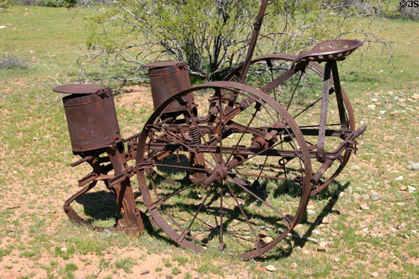 Antique horse-drawn seeding device at Pioneer Living History Museum. Phoenix, AZ.
