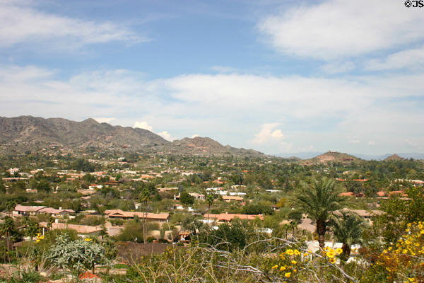 View of Paradise Valley near Echo Canyon Park. Phoenix, AZ.