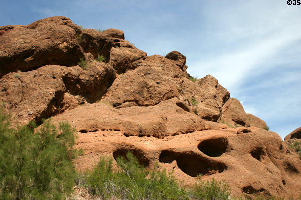 Natural rock formations of Echo Canyon Park. Phoenix, AZ.