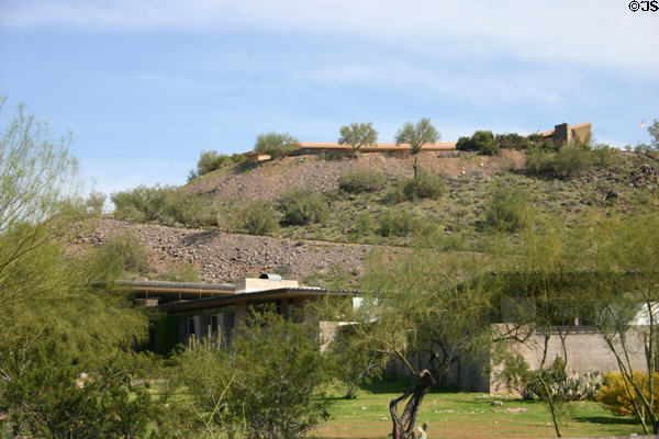 H.C. Price residence & desert mansion on hill above on N Tatum Blvd. Paradise Valley, AZ.