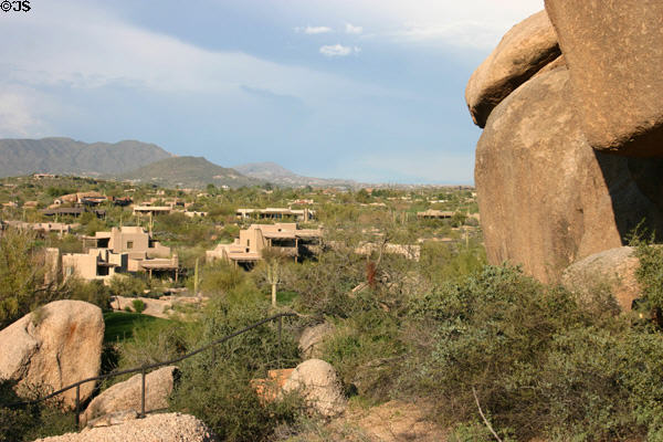 Boulders Resort residences blended across landscape. Scottsdale, AZ.