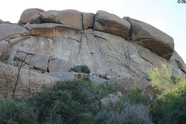 Rock climbing at Boulders Resort. Scottsdale, AZ.