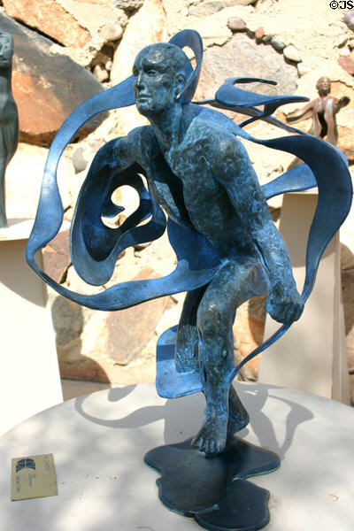 Alchemy (1996) cast bronze sculpture by Heloise Crista at Taliesin West. Scottsdale, AZ.