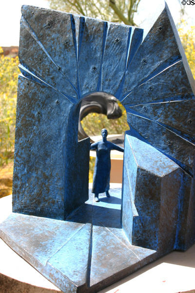 The Door (2003) cast bronze sculpture by Heloise Crista at Taliesin West. Scottsdale, AZ.