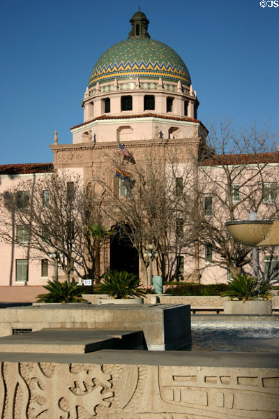 Pima County Courthouse (1929). Tucson, AZ. Style: Spanish Colonial Revival. Architect: Roy Place. On National Register.