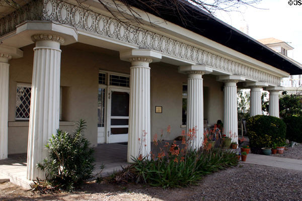 Scheider-Healy House (1900-2) (324 S. 6th Ave.). Tucson, AZ. Style: Adobe & Greek revival. Architect: Henry C. Trost.