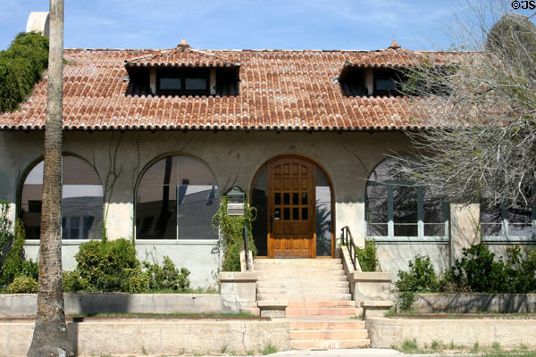 Bayless House (1905) (145 E. University Blvd.). Tucson, AZ. Style: Mission-style. Architect: Trost & Rust.