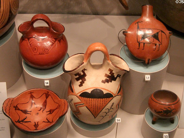 O'odham pottery baskets in Arizona State Museum. Tucson, AZ.