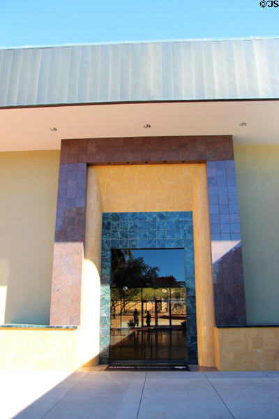 Modern portal architecture of Tucson Museum of Art. Tucson, AZ.
