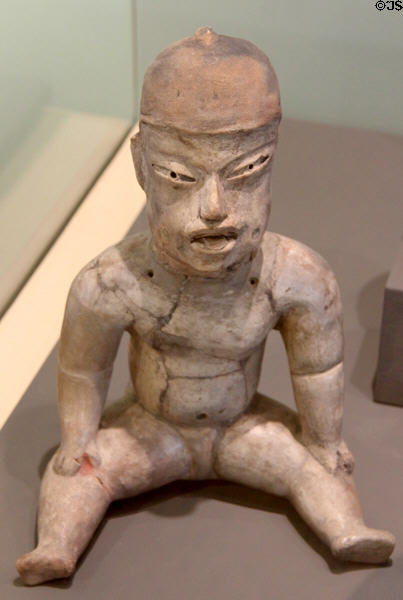 Olmec baby figure (1150-550 BCE) from Mexico at Tucson Museum of Art. Tucson, AZ.