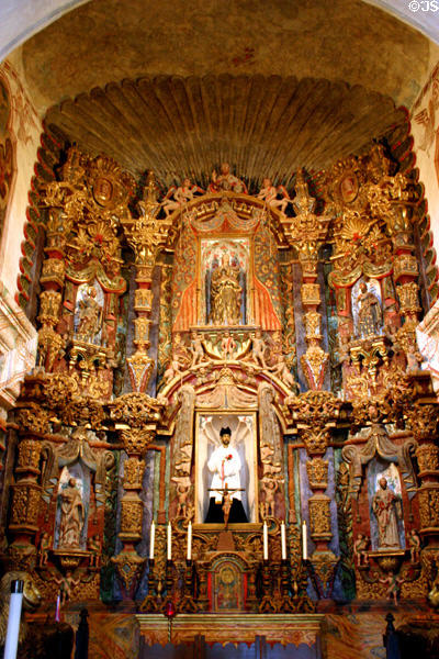 High altar of San Xavier del Bac Mission Church. Tucson, AZ.