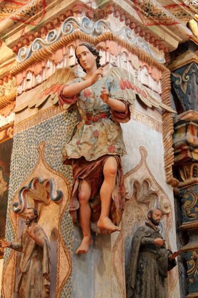Sculpted angel at Mission San Xavier del Bac. Tucson, AZ.
