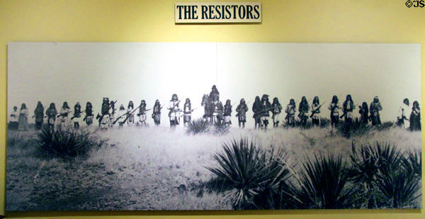 Photo of Geronimo's warriors (1886) by C.S. Fly, noted Arizona photographer, at Arizona History Museum. Tucson, AZ.