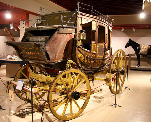 Stagecoach (c1860) build in New Hampshire at Arizona History Museum. Tucson, AZ.