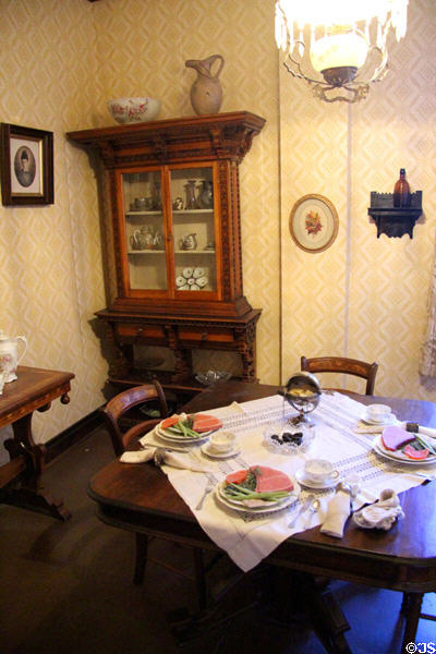 Victorian dining room furniture at Arizona History Museum. Tucson, AZ.