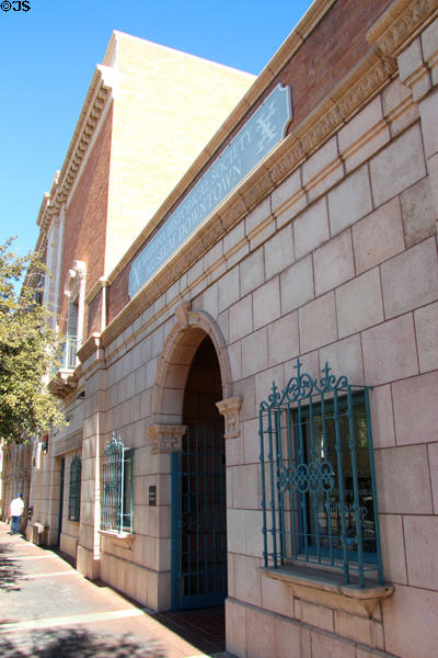 Arizona Historical Society Museum Downtown entrance (140 N Stone Ave.). Tucson, AZ.