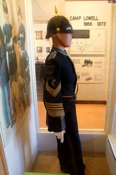U.S. Army commissary sergeant dress uniform (1885-1902) at Fort Lowell Museum. Tucson, AZ.